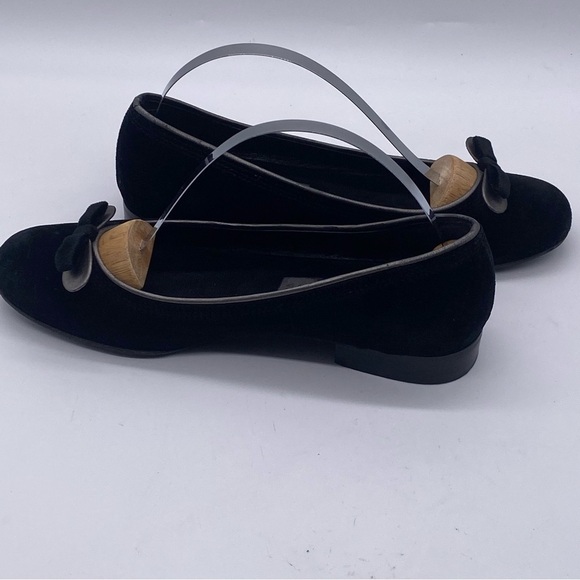 Marc Fisher Vintage Black Velvet/leather flat shoes Sixe 6.5 Made in Italy 🇮🇹 - Picture 2 of 10